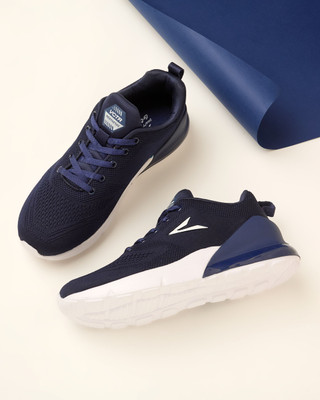 VCTR Northstar NR01 Lightweight Breathable & Comfortable Sports Running Shoes Outdoors For Men(Navy, White , 8)