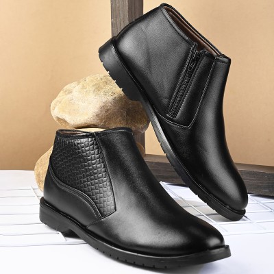 PROVOGUE Ankle Boots for Men |Long Boots |Chelsea Boots |High Neck Shoes |Chalsi Boots For Men(Black)