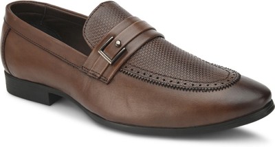 pelle albero Formal Loafers For Men(Brown , 10)