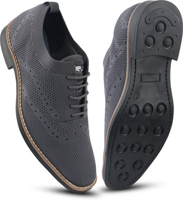 FUEL Formal Shoes For Men Comfortable and Lace Up Stylish Berlin Shoe For Men Casuals For Men(Grey , 9)
