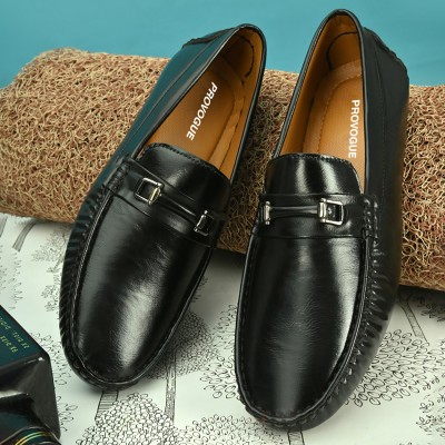 PROVOGUE Loafers For Men(Black , 7)