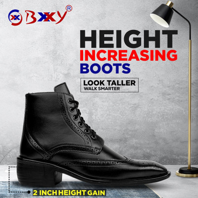 BXXY Men's Casual Formal Lace-Up Derby Brogue Shoes With Faux Leather Material Outdoors For Men(Black , 6)