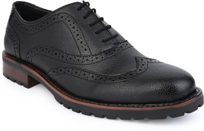 ALBERTO TORRESI Alberto Torresi Latest Brouge Shoes With Padded Insole Lace Up For Men(Black)