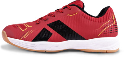 NIVIA Super Court 3.0, Duofoam Midsole, Indoor Court Badminton Shoes For Men(Red, White , 9)