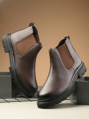 Afrojack Boots For Men(Brown , 6)