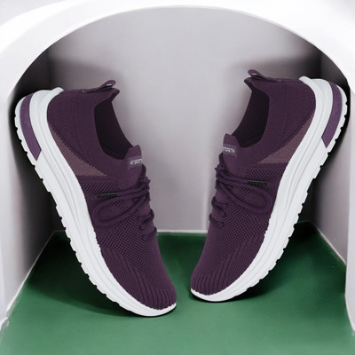 Free Kicks Comfi-Zone Soft Casual Sneakers For Women(Purple , 7)