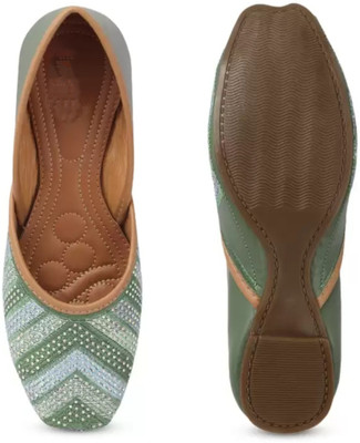 RFC Lining juttis Bellies For Women(Green , 5)