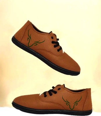 KANEGGYE Stylish Casual Shoes Casuals For Men(Tan , 9)