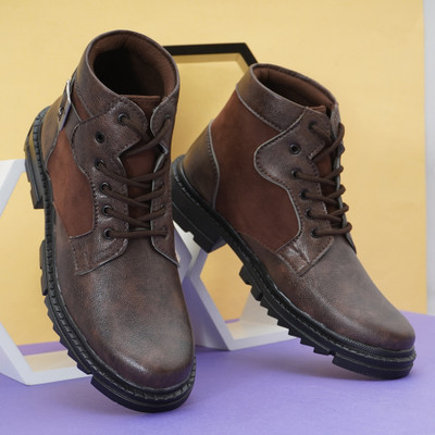 KILLER Brown Casual Boots For Men Boots For Men(Brown , 8)