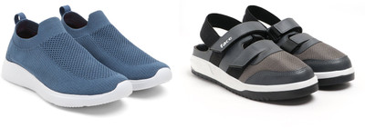 Face Stylish Sports Shoes for Men – Ideal for Running, Gym & Training Sneakers For Men(Blue, Grey , 7)