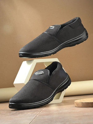 Footup Newly Launch Classic|Lightweight|SlipOn|Soft Foot Massager| All Seasons Wear Walking Shoes For Men(Black , 10)