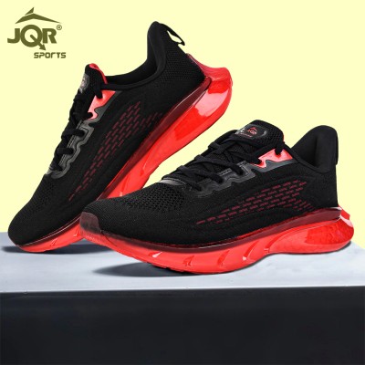 JQR MART Sports shoes, Walking, Trendy, Lightweight, Trekking, Stylish Running Shoes For Men(Black, Red)