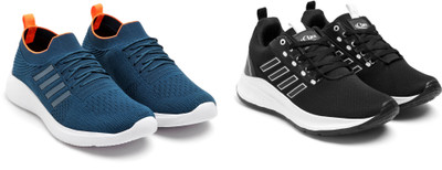 Face Stylish Sports Shoes for Men – Ideal for Running, Gym & Training Sneakers For Men(Black, Blue, Orange , 10)