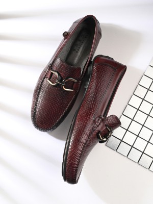 SAN FRISSCO Loafers For Men(Maroon , 8)