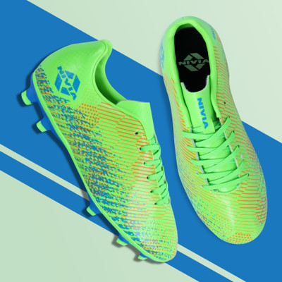 NIVIA Men's Encounter 9.0 F.B Stud Football Shoes Football Shoes For Men(Green , 8)