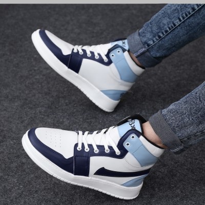 YUVRATO BAXI Men's New Stylish And Trendy Blue Casual Sneakers Lace-Up Boots. Sneakers For Men(Blue)