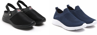 Face Stylish Sports Shoes for Men – Ideal for Running, Gym & Training Sneakers For Men(Navy, Black , 10)