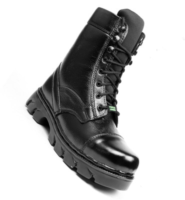 Para Commando Men's New Long DMS Genuine Leather Army Safety Boot Shoes Boots For Men(Black , 9)