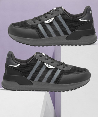 asian Casual Sneaker Shoes for Men | Soft Cushioned Insole || Target-02 Sneakers For Men(Black, Grey , 9)