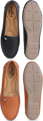 NONU-G STYLISH CHELSEA WOMEN BOOTS Loafers For Women(Black, Tan , 3)