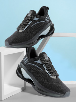 asian Casual Sneaker Shoes For Men|| Soft Cushioned Insole, Slip-Resistance Training & Gym Shoes For Men(Black , 9)