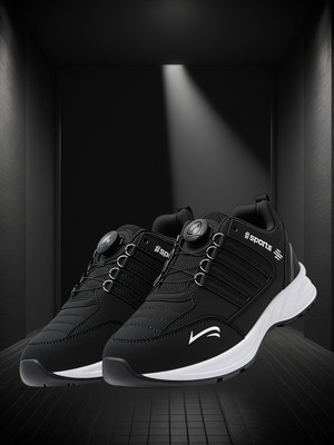 ZIPLITE Rotating Button Quality Sports & Gym|Tracking|cycling|Lightweight & Comfortable Sneakers For Men(Black , 7)