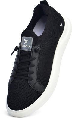 yoho Yoho Trip Sneakers for Men | Stylish Casual Shoes | Comfortable and Stretchable Sneakers For Men(Black , 11)