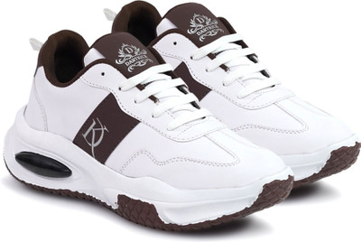 CROWN Versatile Casual Shoes for Men – Smart, Sleek & Comfortable Casuals For Men(White, Brown , 7)