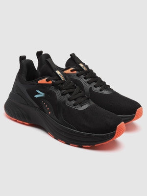 action Action Ultra Comfort Breathable Cushioned Sports Lace-Up Running Shoes For Men(Black , 10)