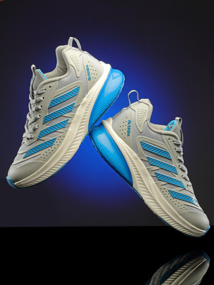 action NITRO 221 Comfortable Stylish Breathable Sports Running Shoes For Men(Grey, Blue , 9)