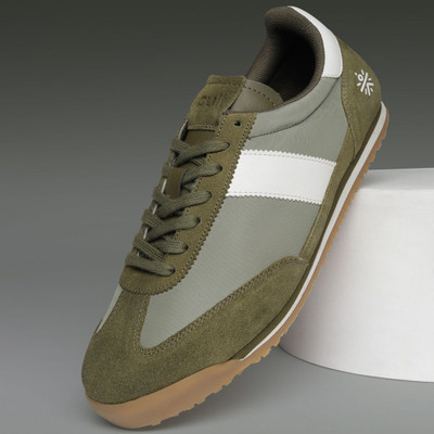 Cult UrbanEdge Sneaker Casual Shoes- Soft Cushioned Insole, Slip-Resistant, Trendy Sneakers For Men(Green, White , 6)