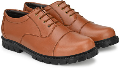 RED LIONS Men's Oxford Police shoes Lace Up For Men(Brown , 9)