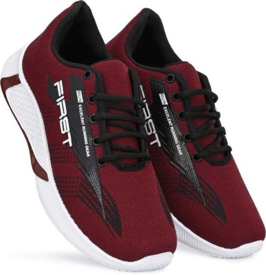 LNT FASHION Running Shoes For Men(Red, White , 9)