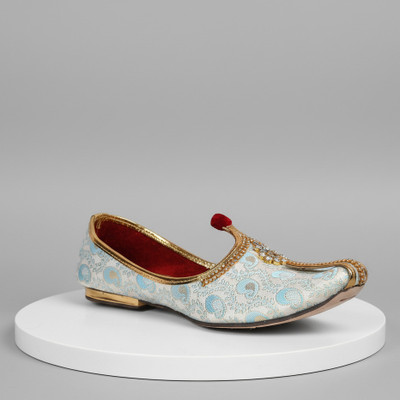 Countless Steps Wedding Juttis For Men Party Wear For Men(Blue , 10)