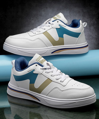 asian Casual Sneaker Shoes For Men | Stylish and Comfortable | Sydney-01 Sneakers For Men(White, Blue , 9)