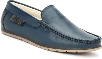 MILE MAN Blue Pure Leather|Lifestyle Casuals Loafer Shoe for Men 08 (UK/INDIA) Loafers For Men(Blue , 8)