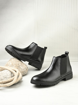 GREEN CARPET Chelsea Boot Casual wear office wear party wear Chelsea shoes for mens & boys Boots For Men(Black , 10)