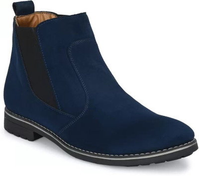 SIMATA Chelsea Boots For Men(Blue , 6)