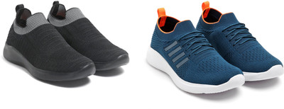 Face Stylish Sports Shoes for Men – Ideal for Running, Gym & Training Sneakers For Men(Black, Blue , 6)