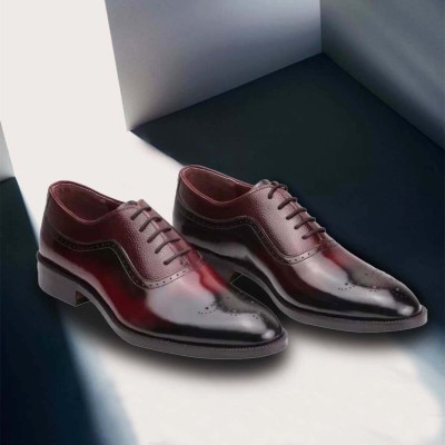 Harrykson London HRS-0440 Lace Up For Men(Burgundy , 9)