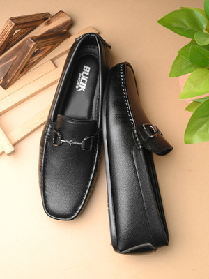 Bucik BCK10301 Lightweight Comfort Extra Soft Summer Trendy Premium Stylish Party Loafers For Men(Black , 9)