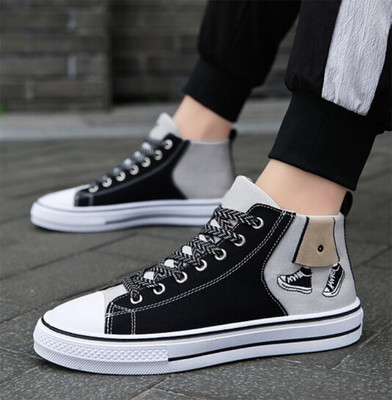 lejano High Tops For Men(Black, Grey , 7)