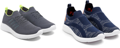 Face Stylish Sports Shoes for Men – Ideal for Running, Gym & Training Sneakers For Men(Grey, Navy , 9)