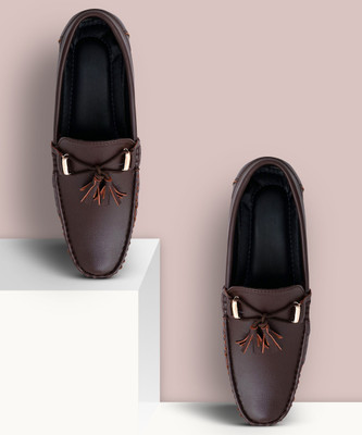 Funny Fire Relaxed Fashionable Stylish Casual Sports Wedding Trendy for men's Loafers For Men(Brown , 7)