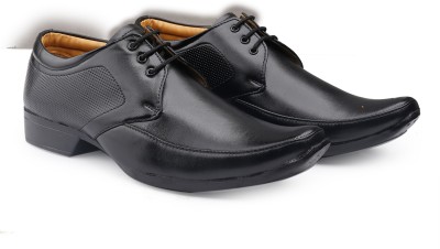 Smoky Smoky Fabulous Black Formal Shoes For Men Lace Up For Men(Black)