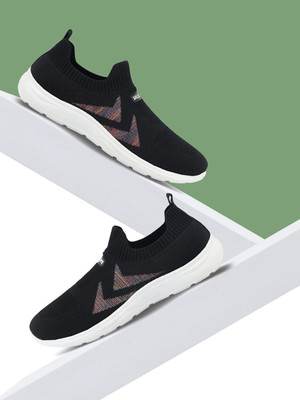 WELCOME Stylish & Comfortable Breathable Walking Casual Perfect for Outdoor Wear Slip On Sneakers For Women(Black , 5)