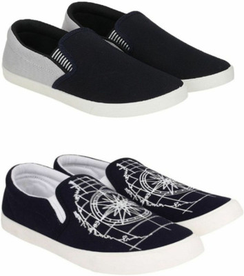 WELDONE 2 Pair Combo Trendy & Stylish Loafers For Men(Multicolor , 10)