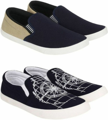 WELDONE 2 Pair Combo Trendy & Stylish Loafers For Men(Multicolor , 6)