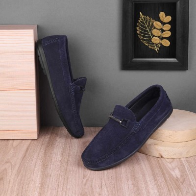 METRO 71-134 Loafers For Men(Blue , 7)