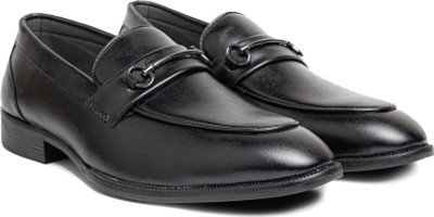 Bold Bunny Stylish Loafers For Men(Black , 10)